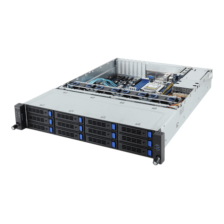 Gigabyte server R271-Z00 1xSP3 (AMD Epyc 7001), 8x DDR4 DIMM, 12x 3,5+2x 2,5, M.2, 2x 1GbE i350+OCP, IPMI, 2x 550W plat