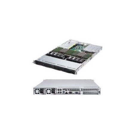 SUPERMICRO 1U AMD Ultra server 2x 7742, 16x 8GB DDR4-3200, 4x 1Gb, IPMI