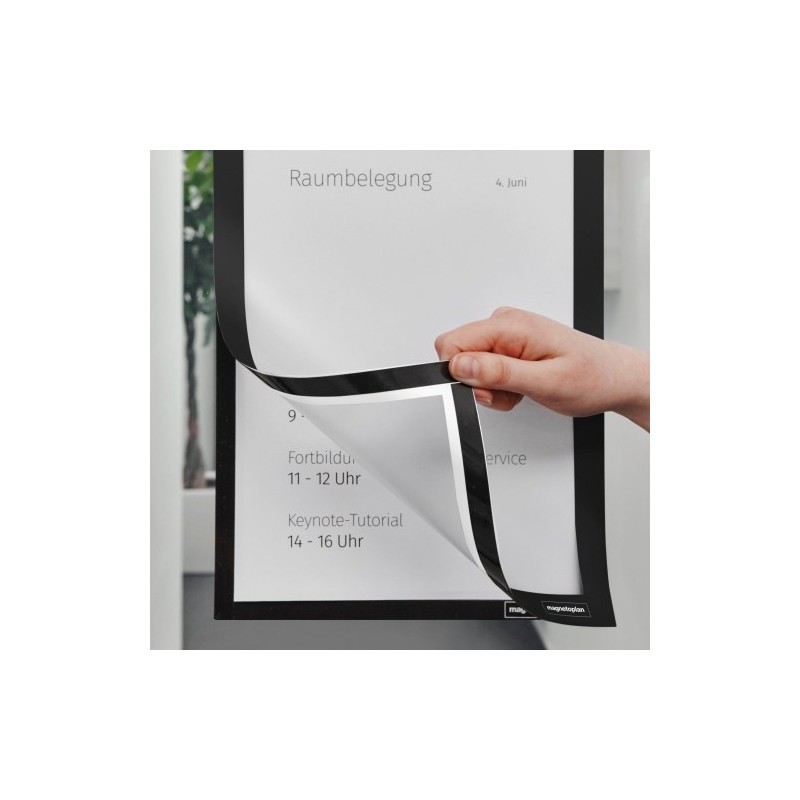 Magnetoplan Magnetofix selbstklebender Magnetrahmen A6 schwarz (2Stk)