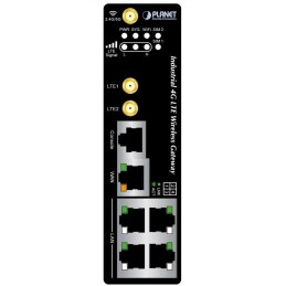Planet IoT/M2M průmyslová brána, 1xWAN+3xLAN 1Gb, 2xLTE, WiFi ac, 3xCOM, I/O, DIN, IP30, -35/+75C, 9-36VDC