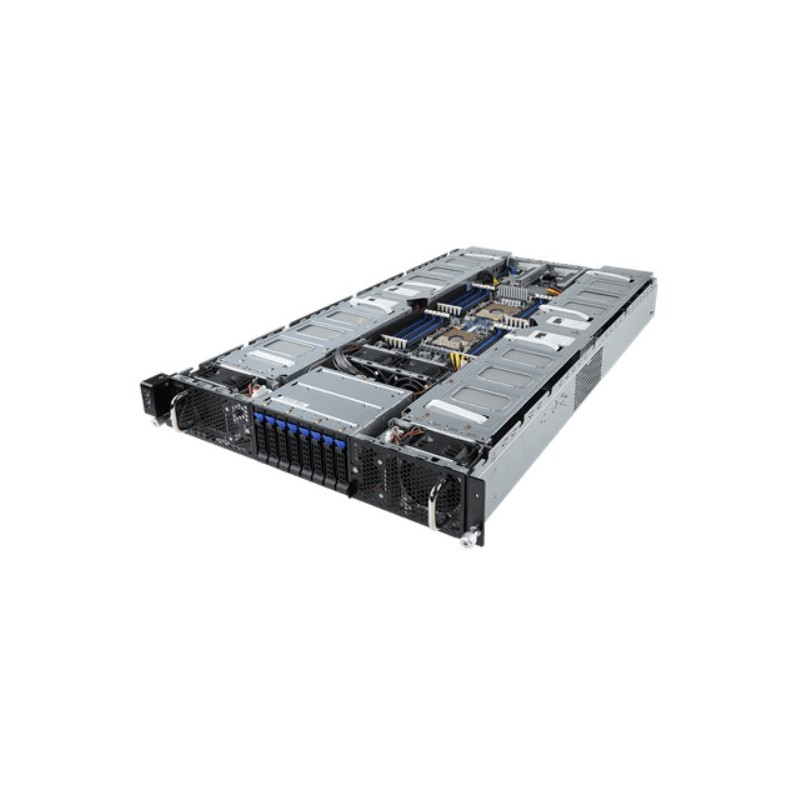 Gigabyte server G291-280 2x s.3647, 8x GPU, 24x DDR4 RDIMM, 8x2,5 HS SATA3, 2x 10GbE, IPMI, 2x 2000W tit.