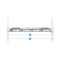 Synology Rail Kit Mounted RKM114 (pevné ližiny) pro určité Rackové modely NAS
