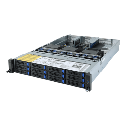 Gigabyte server R282-Z93 2xSP3 (7002), 32x DDR4 DIMM,12x 3,5/4xNVMe op, 3GPU opt,M.2, 2x 1GbE+2xOCP, IPMI, 2x 2000Wp