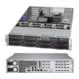 SUPERMICRO 2U chassis 8x 3,5" HS SAS/SATA, 2x800W (80PLUS Titanium), WIO