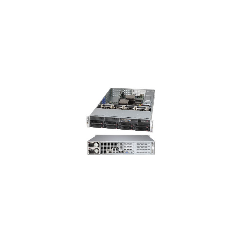 SUPERMICRO 2U chassis 8x 3,5" HS SAS/SATA, 2x800W (80PLUS Titanium), WIO