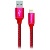 Colorway Datenkabel USB/ Apple Lightning/ 2.1A/ 1m/ Rot