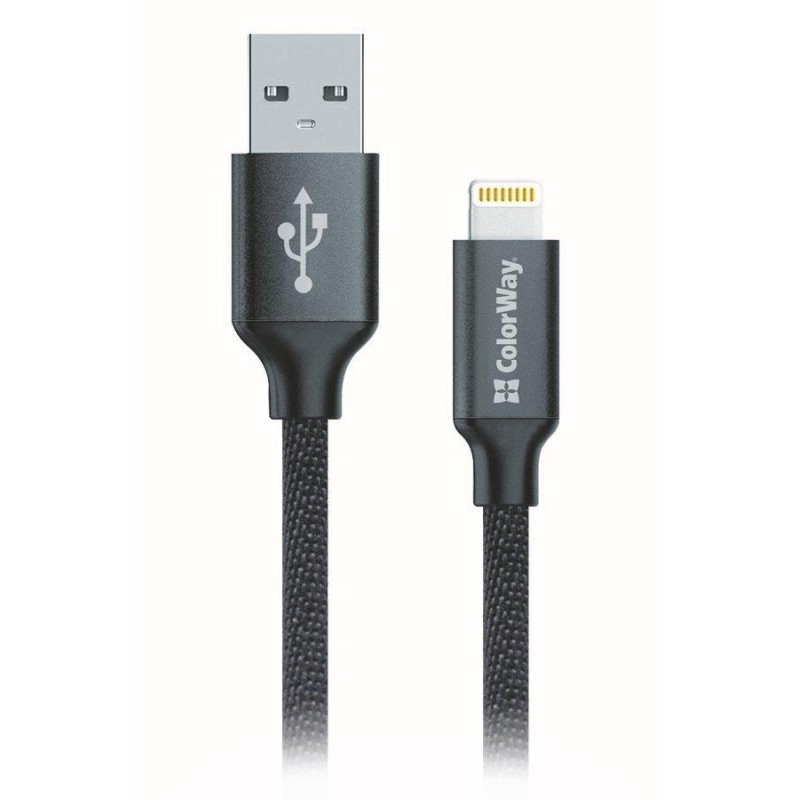 Colorway Datový Kabel USB/ Apple Lightning/ 2.1A/ 1m/ Černý