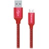 Colorway Dátový Kábel Usb / Micro Usb / 1m / 2.1A / Červený
