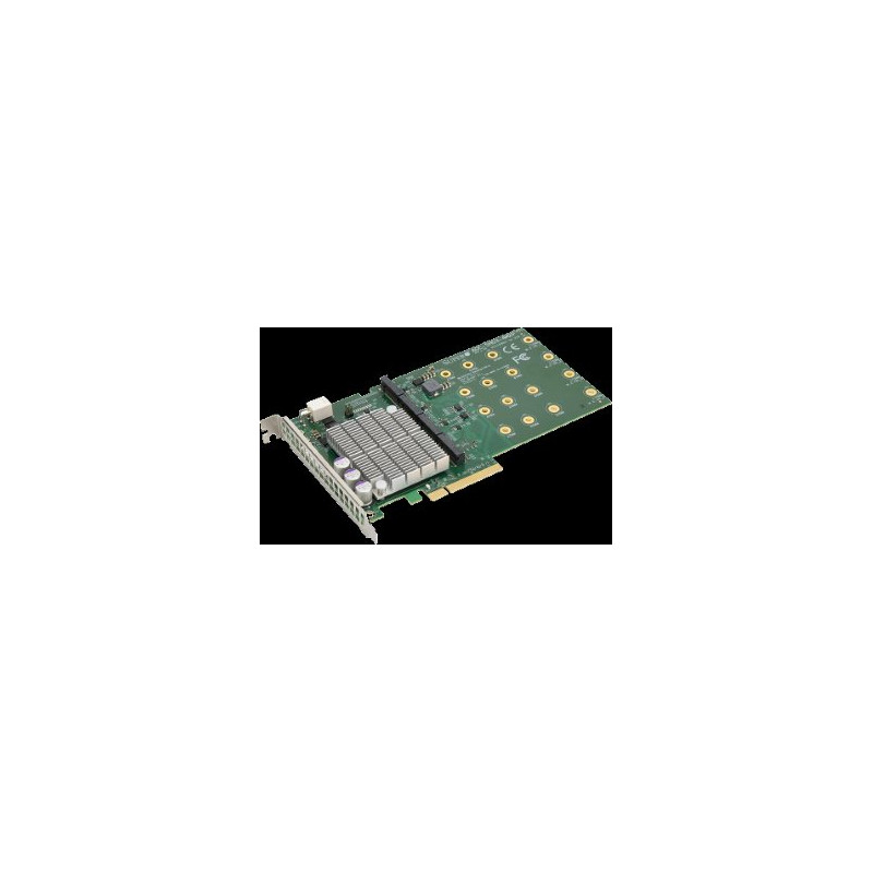 SUPERMICRO PCIe x8 Add-On Card for up to four M.2 NVMe SSDs