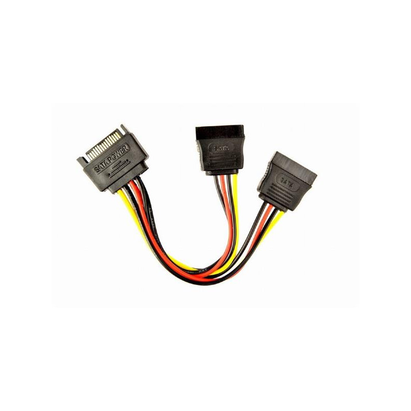 Gembird kabel - splitter napájení, SATA M na 2 x SATA F, 0.15 m