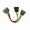 Gembird kabel - splitter napájení, SATA M na 2 x SATA F, 0.15 m
