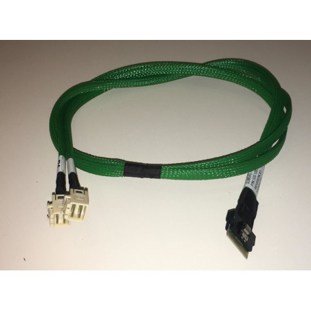 Broadcom LSI internal U.3 cable 1.0 m SlimLine x8 (SFF-8654) to 2x Mini-SAS HD (SFF-8643) white (for NVMe) SMC