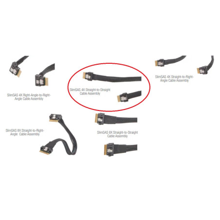 Gigabyte cable SFF-8654 4i (SlimSAS ×4) - SFF-8654 4i (SlimSAS ×4) 60cm