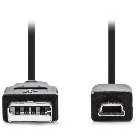 NEDIS kabel USB 2.0/ zástrčka USB-A - 5pinová zástrčka mini USB/ černý/ blistr/ 2m