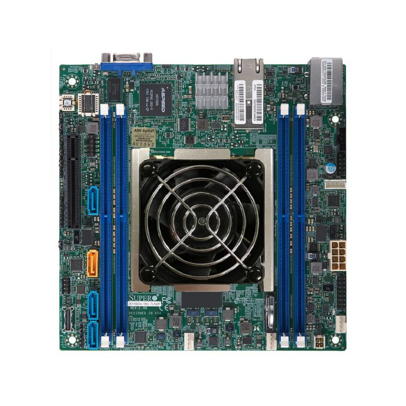 SUPERMICRO mini-ITX MB Xeon D-2141I (8C/16T), 4x DDR4 ECC rDIMM,8xSATA1x PCI-E 3.0 x8, 2x10GbE LAN,IPMI