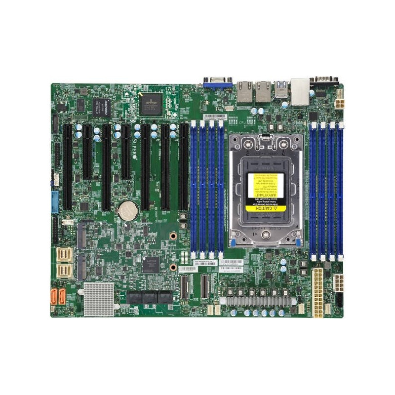 SUPERMICRO MB 1xSP3 (Epyc 7002 SoC), 8x DDR4, 2x (8x SATA nebo 2x NVMe), 2x M.2, PCIe 4.0 (5 x16, 2 x8), 2x 10Gb, IPMI
