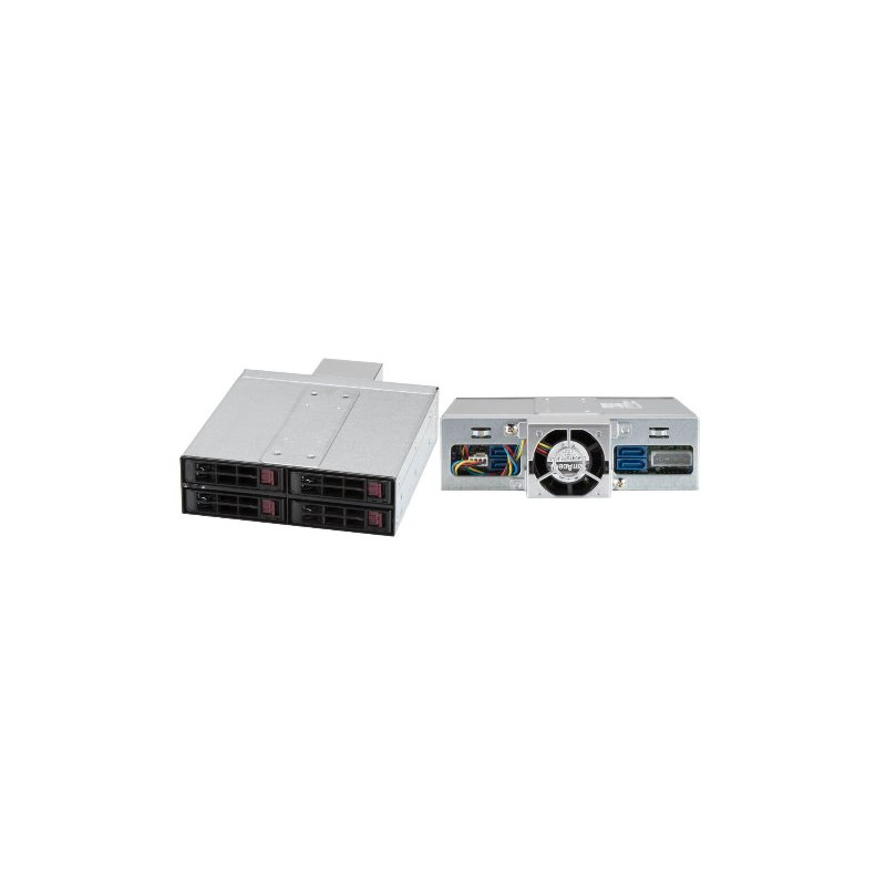 SUPERMICRO Mobile Rack M14TQC - 4x 2,5" hotswap do 1x 5,25" pozice (4x SATA), fan, pro CSE-213/83x/73x/74x