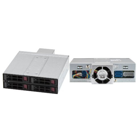 SUPERMICRO Mobile Rack M14TQC - 4x 2,5" hotswap do 1x 5,25" pozice (4x SATA), fan, pro CSE-213/83x/73x/74x