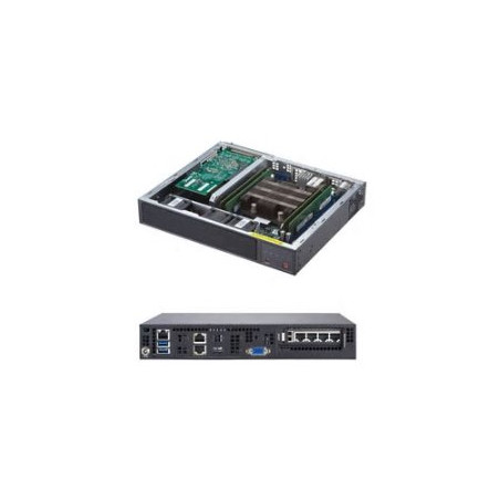 SUPERMICRO mini server 1x Xeon D-2123IT, 4x DDR4 ECC, 4x SATA 1x 2,5, M.2, 2x 10Gb, IPMI, 150W zdroj