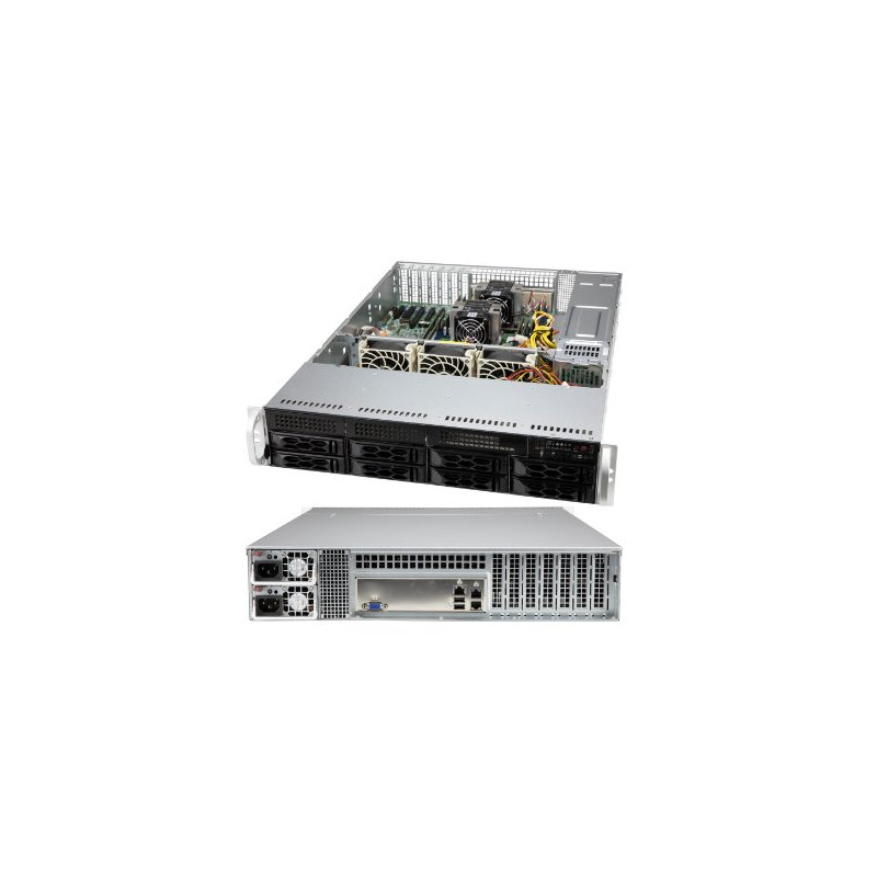 SUPERMICRO 2U chassis 8x 3,5" HS SAS3/SATA, 2x650W (80PLUS Platinum)