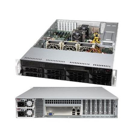 SUPERMICRO 2U chassis 8x 3,5" HS SAS3/SATA, 2x650W (80PLUS Platinum)
