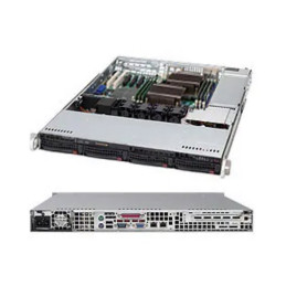 SUPERMICRO 1U chassis 4x 3,5" HS SAS/SATA, 600W (80PLUS Platinum),