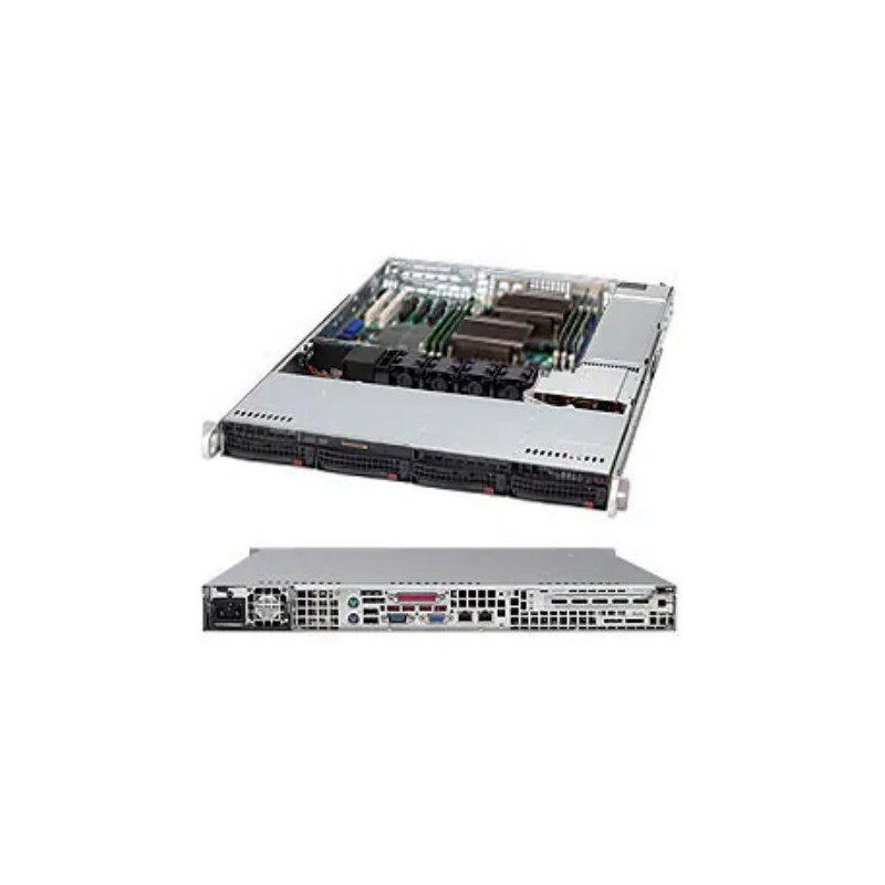 SUPERMICRO 1U chassis 4x 3,5" HS SAS/SATA, 600W (80PLUS Platinum),