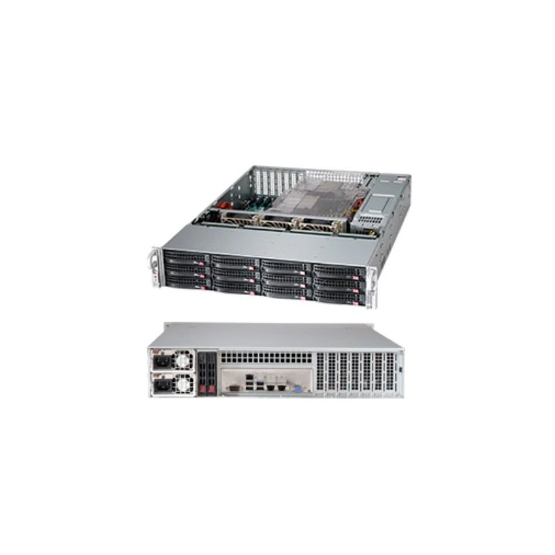 SUPERMICRO 2U chassis 8xSAS3 12Gbps+4x(NVMe nebo SAS3), 2x1200W (80+Titanium) pro X11 a H11