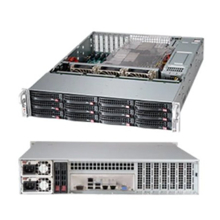 SUPERMICRO 2U chassis 8xSAS3 12Gbps+4x(NVMe nebo SAS3), 2x1200W (80+Titanium) pro X11 a H11