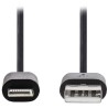 NEDIS synchronizační a nabíjecí kabel pro zařízení Apple/ konektor Lightning/ zástrčka USB 2.0 A/ černý/ blistr/ 1m