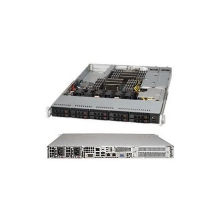 SUPERMICRO 1U chassis 10x 2,5" HS SAS3/SATA3, 2x700/750W, WIO