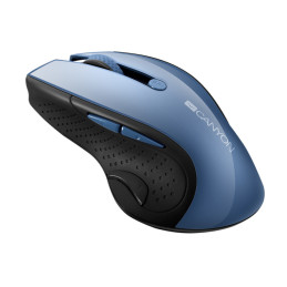 CANYON myš 2,4Ghz bezdrátová CMSW01, 000/1600 dpi, 6 tlacítek, blue LED senzorr, modrá