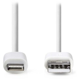 NEDIS synchronizační a nabíjecí kabel pro zařízení Apple/ konektor Lightning/ zástrčka USB 2.0 A/ bílý/ blistr/ 1m