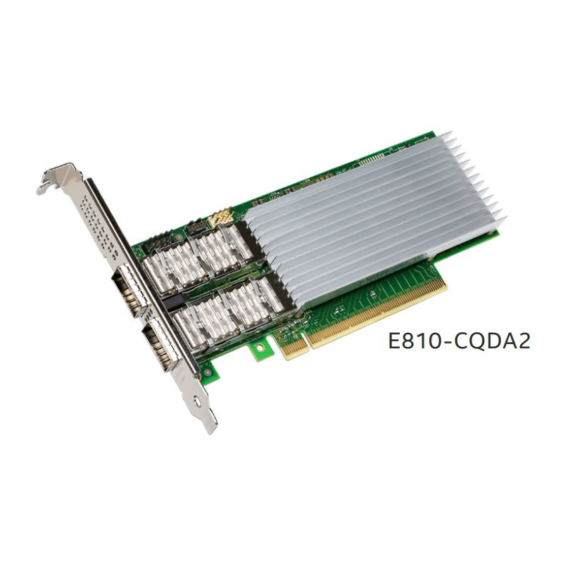 Intel® Ethernet Network Adapter E810-CQDA2, 2x100Gb QSFP28, PCIe 4.0 x16, bulk