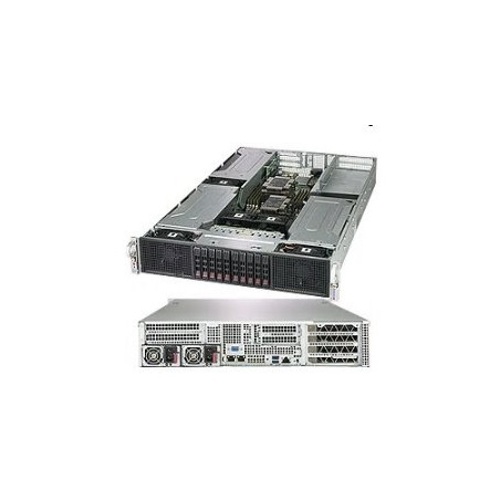 SUPERMICRO 2U GPU server 2x LGA3647, iC621, 6x GPU, 16x DDR4 ECC R, 8x SATA 2,5", SIOM, 2x 2000W, IPMI