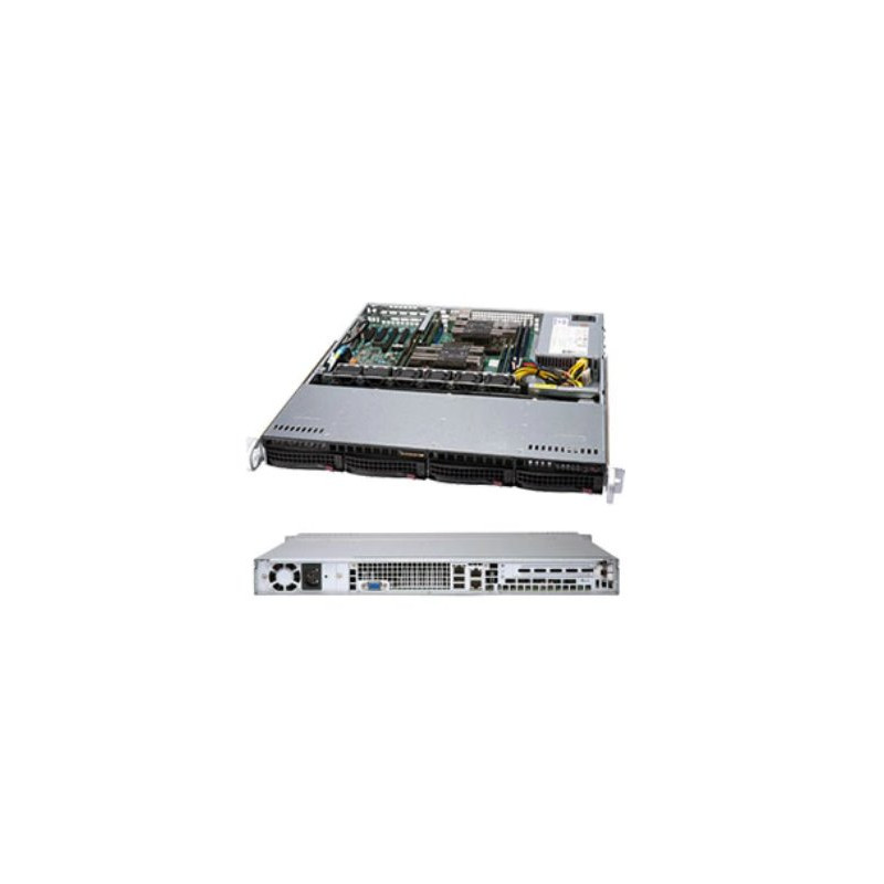 SUPERMICRO 1U chassis 4x 3,5" HS SAS/SATA, 505W (Platinum)