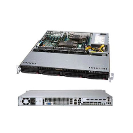 SUPERMICRO 1U chassis 4x 3,5" HS SAS/SATA, 505W (Platinum)