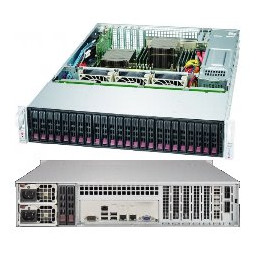 SUPERMICRO 2U chassis 24x 2,5"HS (20x SAS/SATA (Expander) +4x SAS/SATA/NVMe), 2x1200W (80PLUS titanium)