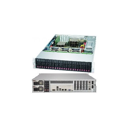 SUPERMICRO 2U chassis 24x 2,5"HS (20x SAS/SATA (Expander) +4x SAS/SATA/NVMe), 2x1200W (80PLUS titanium)