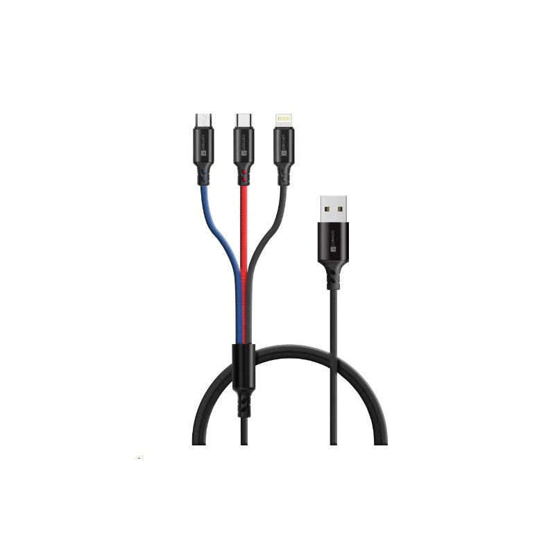 CONNECT IT Wirez 3in1 USB-C & Micro USB & Lightning, 1,2 m