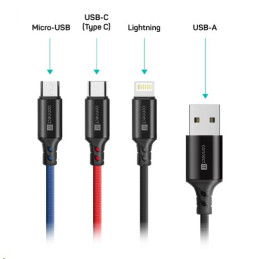 CONNECT IT Wirez 3in1 USB-C & Micro USB & Lightning, 1,2 m