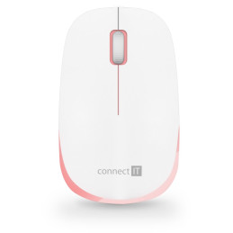 CONNECT IT Combo bezdrátová bílo-růžová klávesnice + myš, (+1x AAA +1x AA baterie zdarma), CZ + SK layout