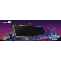 CONNECT IT NEO RGB podsvícená podložka pod myš a klávesnici, vel. L (800 × 300 mm)