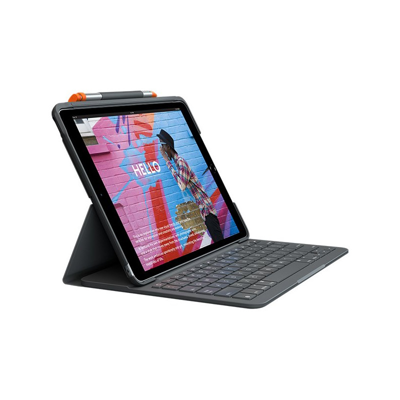 Logitech Slim Folio for iPad (7th, 8th, & 9th generation) - GRAPHITE - UK - INTNL