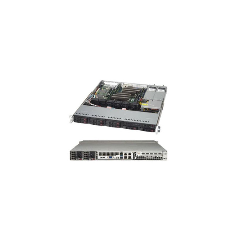 SUPERMICRO 1U chassis 8x 2,5" HS SAS3/SATA (2x NVMe), 2x600W (80PLUS Gold)