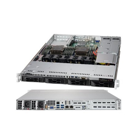SUPERMICRO 1U chassis 4x 3,5/2.5" HS SAS/SATA, 2x500W (80PLUS Platinum), WIO, X11