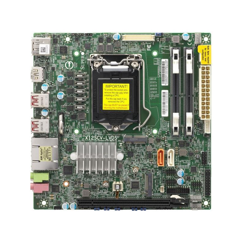 SUPERMICRO MB LGA1200 (Core, Xeon), W480E,2xDDR4 SO-DIMM,2xSATA3,M.2, PCIe 3.0 x16,2xHDMI,DP,LVDS,Audio,2xLAN