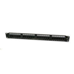 Premium Patch panel 24xRJ45, CAT5E, UTP, černý