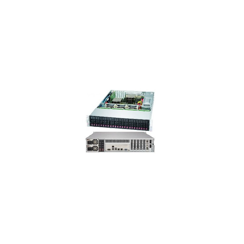 SUPERMICRO 2U chassis 24x 2,5"HS (20x SAS/SATA +4x SAS/SATA/NVMe), 2x1200W (80PLUS titanium)