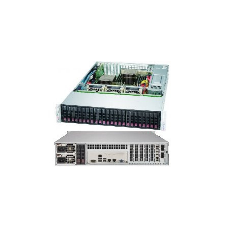SUPERMICRO 2U chassis 24x 2,5"HS (20x SAS/SATA +4x SAS/SATA/NVMe), 2x1200W (80PLUS titanium)